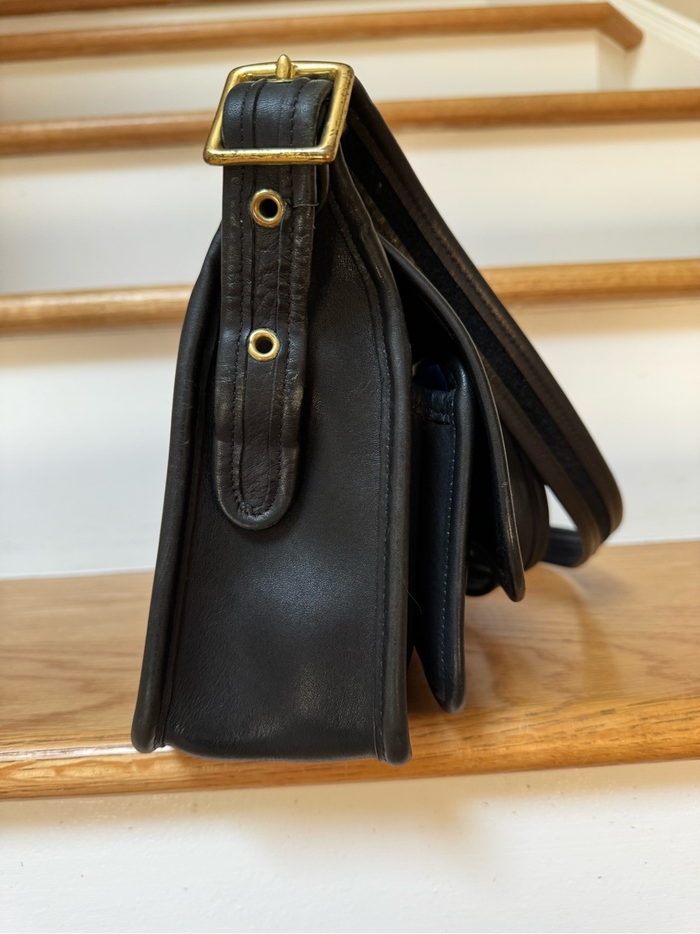 Vintage Coach Rambler’s Legacy 9061 Black Leather Bag from Costa Rica - Picture 4 of 11